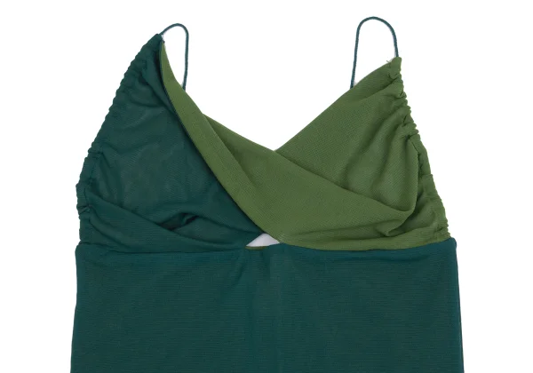 Jean Paul GAULTIER FEMME Bicolor Cache-Coeur Neck Mesh Camisole K-161132_003