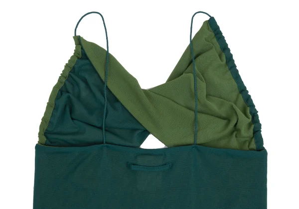 Jean Paul GAULTIER FEMME Bicolor Cache-Coeur Neck Mesh Camisole K-161132_009