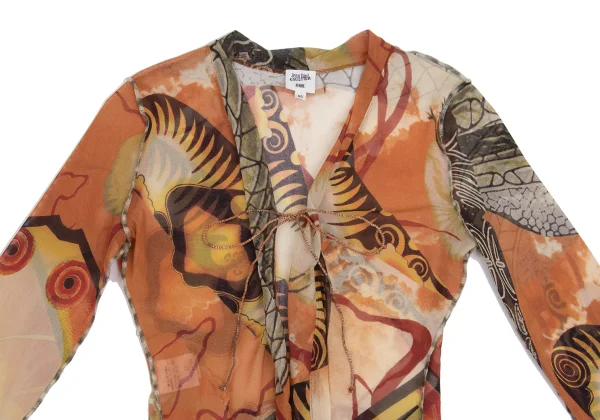 Jean Paul GAULTIER FEMME Kite Print String Mesh Cardigan K-161135_003