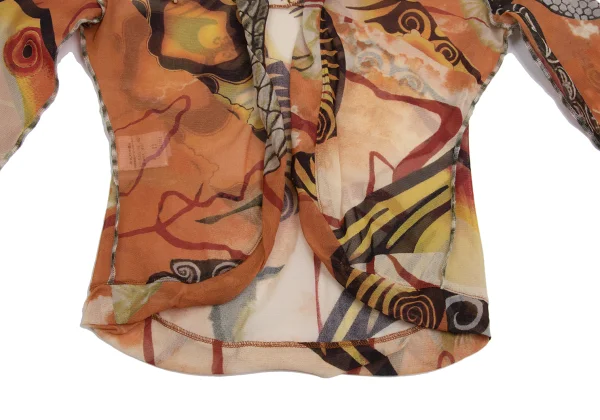 Jean Paul GAULTIER FEMME Kite Print String Mesh Cardigan K-161135_009