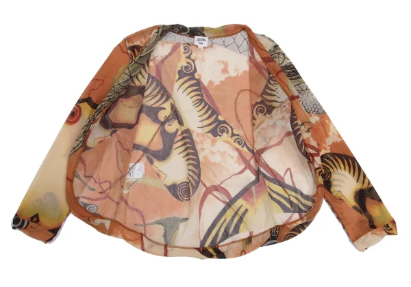 Jean Paul GAULTIER FEMME Kite Print String Mesh Cardigan K-161135_010
