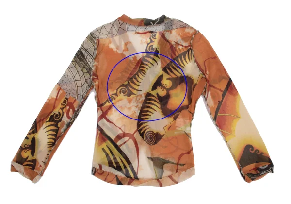Jean Paul GAULTIER FEMME Kite Print String Mesh Cardigan K-161135_011