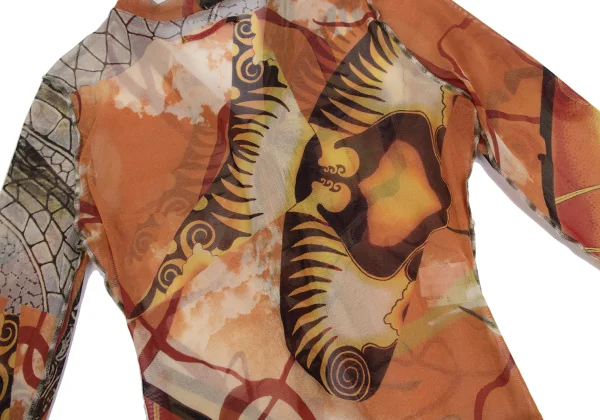 Jean Paul GAULTIER FEMME Kite Print String Mesh Cardigan K-161135_014