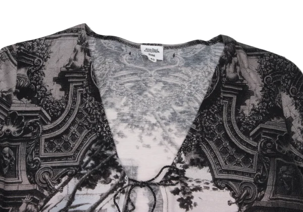 Jean Paul GAULTIER FEMME Cotton Printed String Design Cardigan K-161136_003