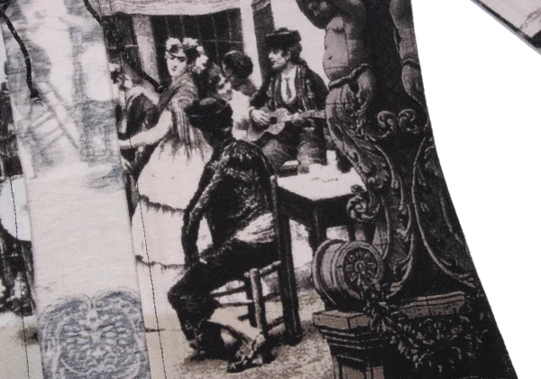 Jean Paul GAULTIER FEMME Cotton Printed String Design Cardigan K-161136_009