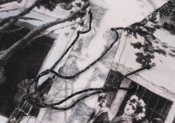 Jean Paul GAULTIER FEMME Cotton Printed String Design Cardigan K-161136_011