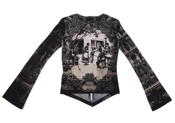 Jean Paul GAULTIER FEMME Cotton Printed String Design Cardigan K-161136_013