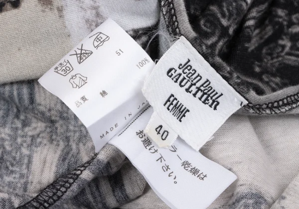 Jean Paul GAULTIER FEMME Cotton Printed String Design Cardigan K-161136_019