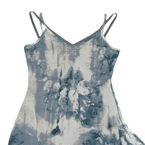 Jean Paul GAULTIER FEMME Floral Print Asymmetry Mesh Cami Dress K-161139_003