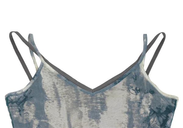 Jean Paul GAULTIER FEMME Floral Print Asymmetry Mesh Cami Dress K-161139_004