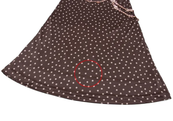 Jean Paul GAULTIER FEMME Poly Button-embellished Dot Print Stretch Skirt K-161140_006