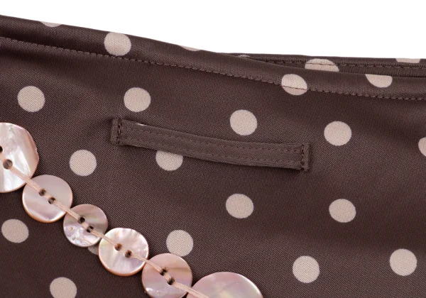 Jean Paul GAULTIER FEMME Poly Button-embellished Dot Print Stretch Skirt K-161140_011