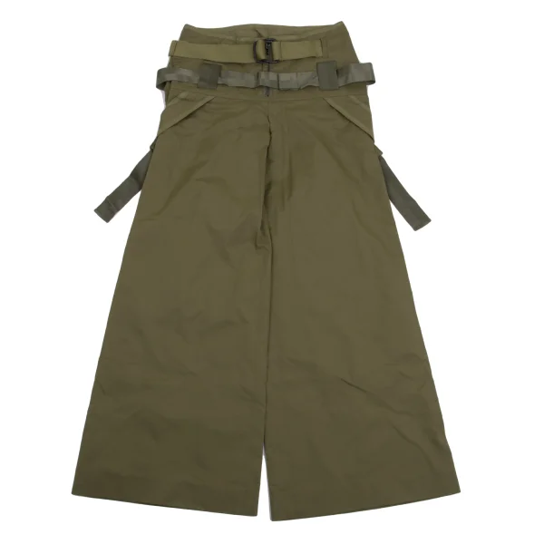 Jean Paul GAULTIER Poly Belt Design Wide Pants Khaki 40 K-161145_001
