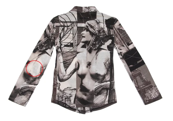 Jean Paul GAULTIER PARIS Paris Printed Front Ruffle Design Long Sleeve Shirt K-161147_016