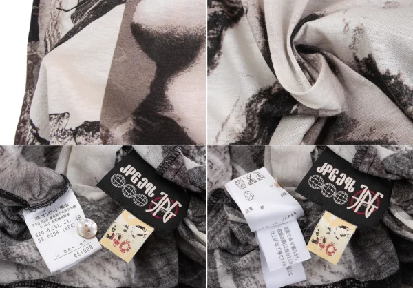 Jean Paul GAULTIER PARIS Paris Printed Front Ruffle Design Long Sleeve Shirt K-161147_020