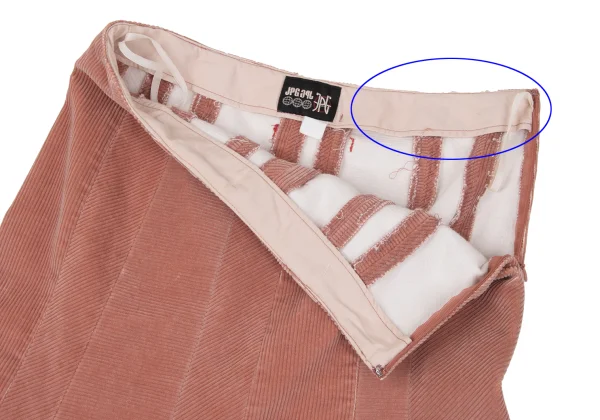 Jean Paul GAULTIER PARIS Cotton Switching Corduroy Flare Skirt K-161150_004