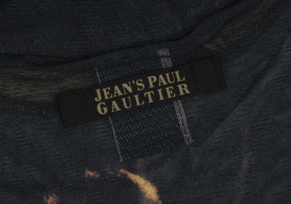 Jean's Paul GAULTIER Biker Print Mesh Turtleneck Sleeveless Top K-161151_012