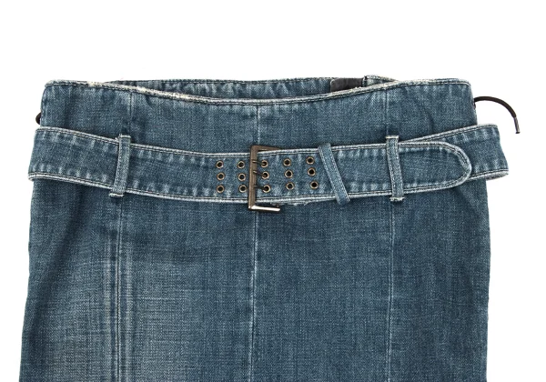 Jean's Paul GAULTIER Side Lace Up Belted Denim Skirt K-161154_004