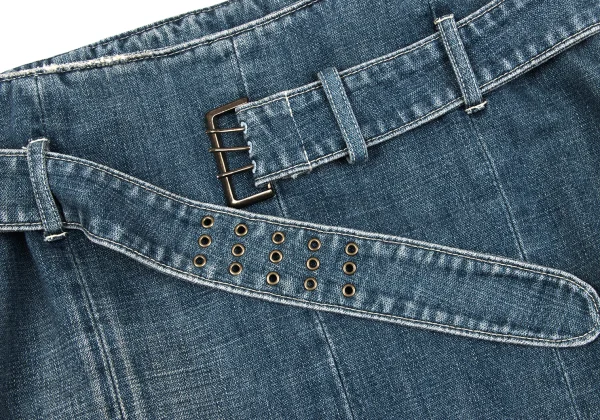 Jean's Paul GAULTIER Side Lace Up Belted Denim Skirt K-161154_006