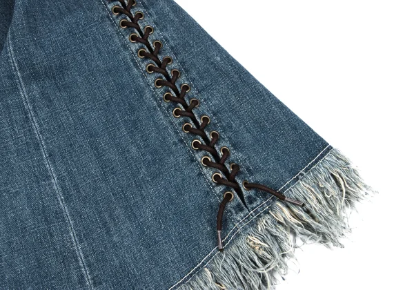 Jean's Paul GAULTIER Side Lace Up Belted Denim Skirt K-161154_008