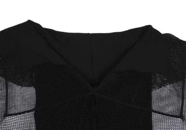 Unbranded Mesh Switching Front Frill Sleeveless Top K-161160_004