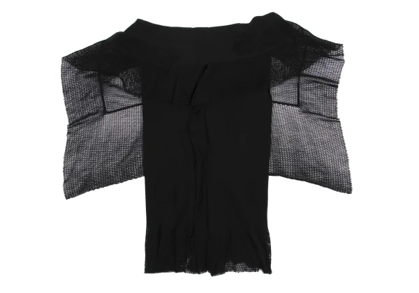 Unbranded Mesh Switching Front Frill Sleeveless Top K-161160_010