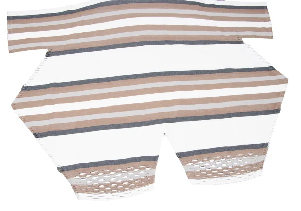 イッセイミヤケISSEY MIYAKE A-POC INSIDE メッシュカッティングボーダーパンツ 白茶他2 K-161167_006