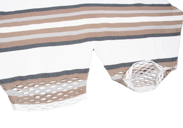 イッセイミヤケISSEY MIYAKE A-POC INSIDE メッシュカッティングボーダーセットアップ 白茶他2 K-161168_016