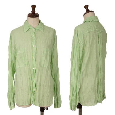 PLEATS PLEASE Wrinkled Pleated See-through Shirt
