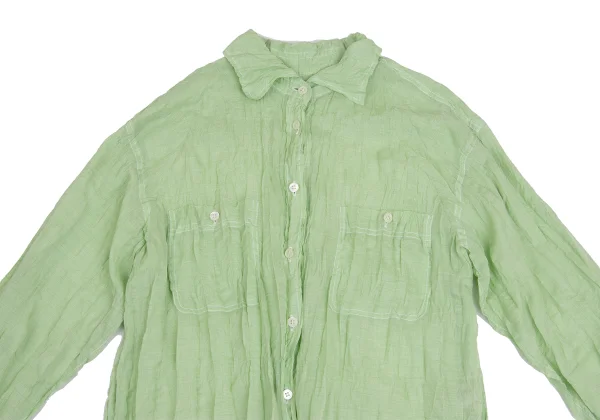PLEATS PLEASE Wrinkled Pleated See-through Shirt K-161172_003