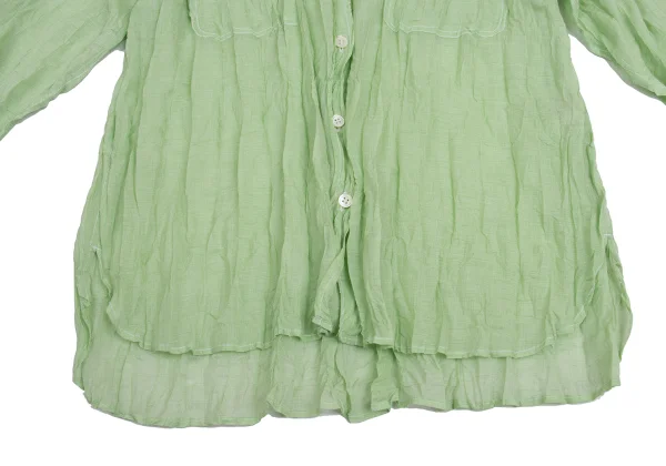 PLEATS PLEASE Wrinkled Pleated See-through Shirt K-161172_009
