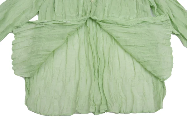 PLEATS PLEASE Wrinkled Pleated See-through Shirt K-161172_010