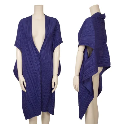 PLEATS PLEASE Pleated Sleeveless Cardigan
