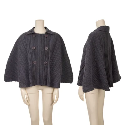 PLEATS PLEASE Felt Like Poly Poncho Jacket