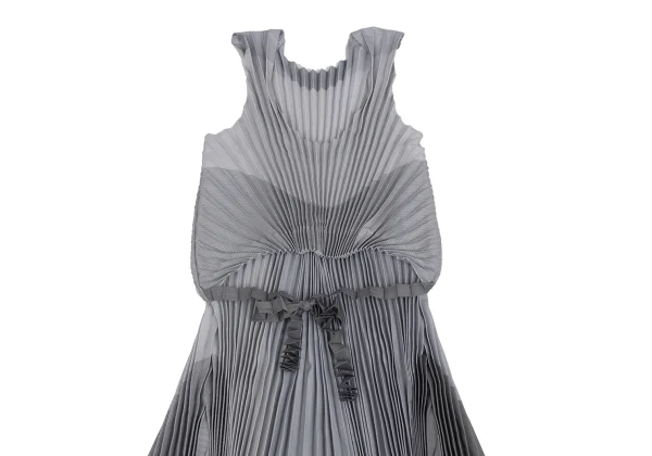 PLEATS PLEASE Pleated Waist Cord Sleeveless Tunic K-161179_003