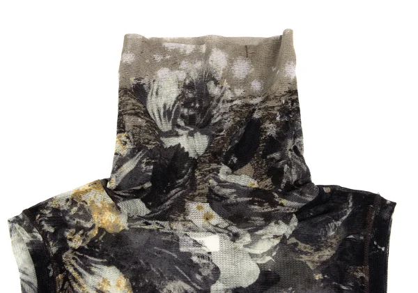 Jean Paul GAULTIER FEMME Floral Forest Printed Mesh Turtleneck Sleeveless K-161183_005