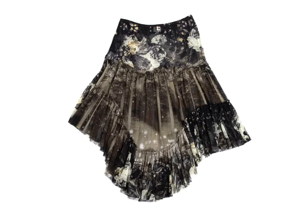 Jean Paul GAULTIER FEMME Floral Forest Printed Mesh Skirt K-161184_002