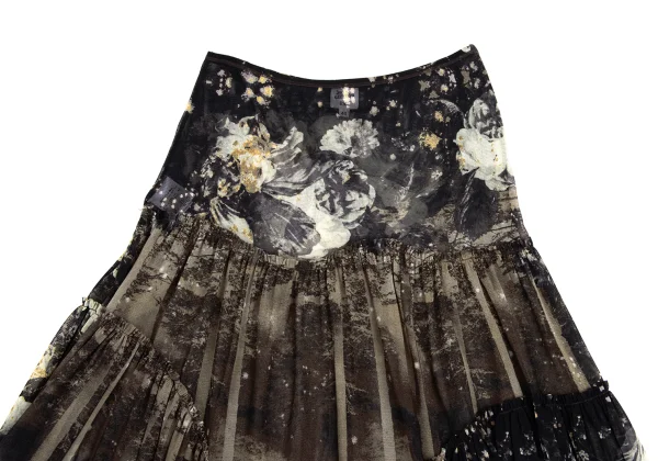 Jean Paul GAULTIER FEMME Floral Forest Printed Mesh Skirt K-161184_003