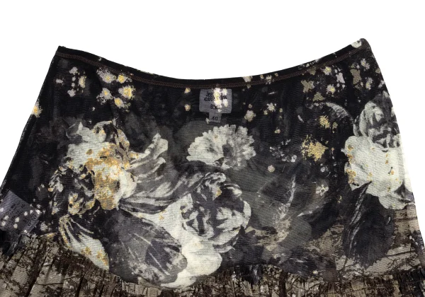 Jean Paul GAULTIER FEMME Floral Forest Printed Mesh Skirt K-161184_004