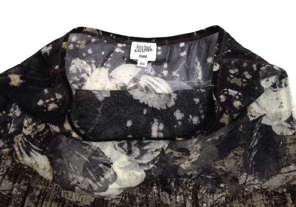 Jean Paul GAULTIER FEMME Floral Forest Printed Mesh Skirt K-161184_005