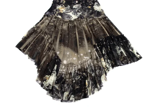 Jean Paul GAULTIER FEMME Floral Forest Printed Mesh Skirt K-161184_006