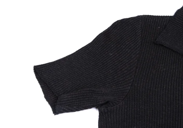 tricot COMME des GARCONS Ribbed Skipper Short Sleeve Polo Shirt K-161191_008