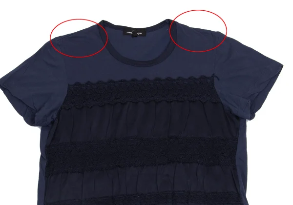 tricot COMME des GARCONS Dyed Front Lace Switching T-shirt K-161192_003