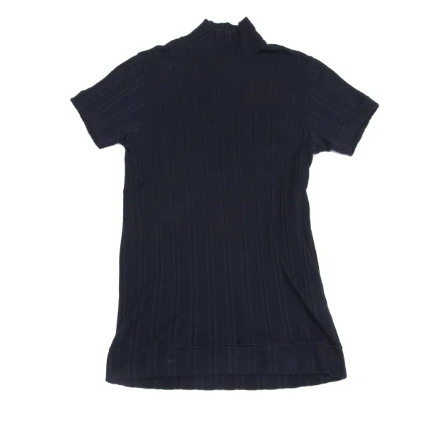 tricot COMME des GARCONS Striped Woven High Neck Short Sleeve T-shirt K-161194_002