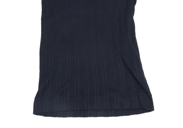 tricot COMME des GARCONS Striped Woven High Neck Short Sleeve T-shirt K-161194_006