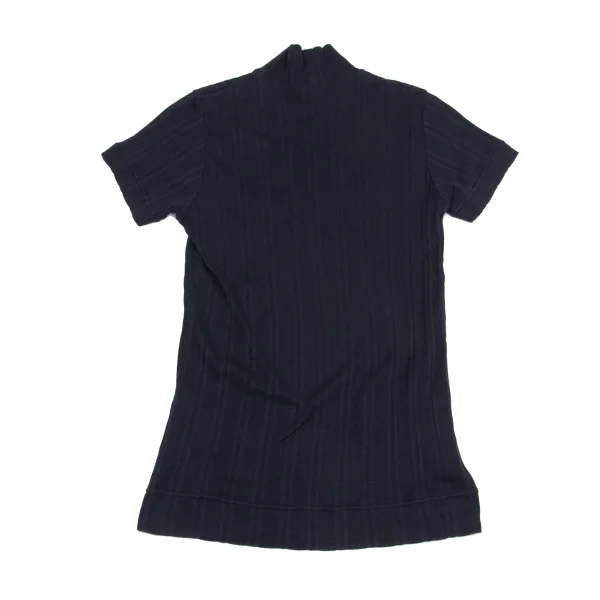 tricot COMME des GARCONS Striped Woven High Neck Short Sleeve T-shirt K-161194_008