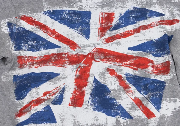 tricot COMME des GARCONS Fade Union Jack Printed 3/4 Sleeve T-shirt K-161195_004