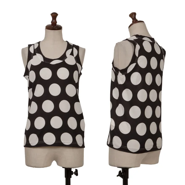 JUNYA WATANABE COMME des GARCONS Dot Printed Tank Top Black,White XS-S K-161196_001