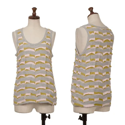 JUNYA WATANABE COMME des GARCONS Tiered Design Striped Tank Top
