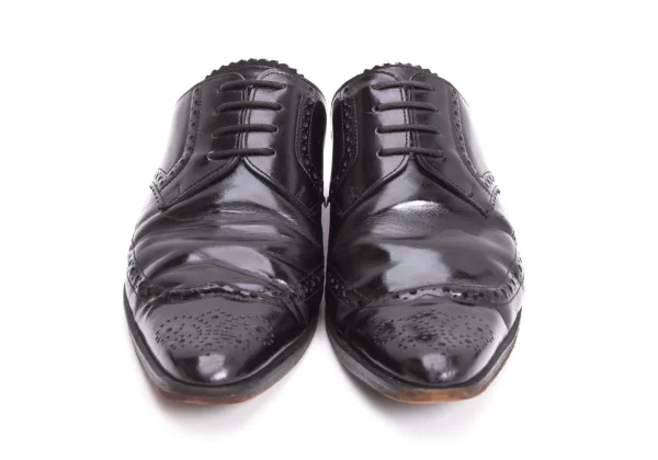 tricot COMME des GARCONS Wing Tip Leather Mules K-161205_002
